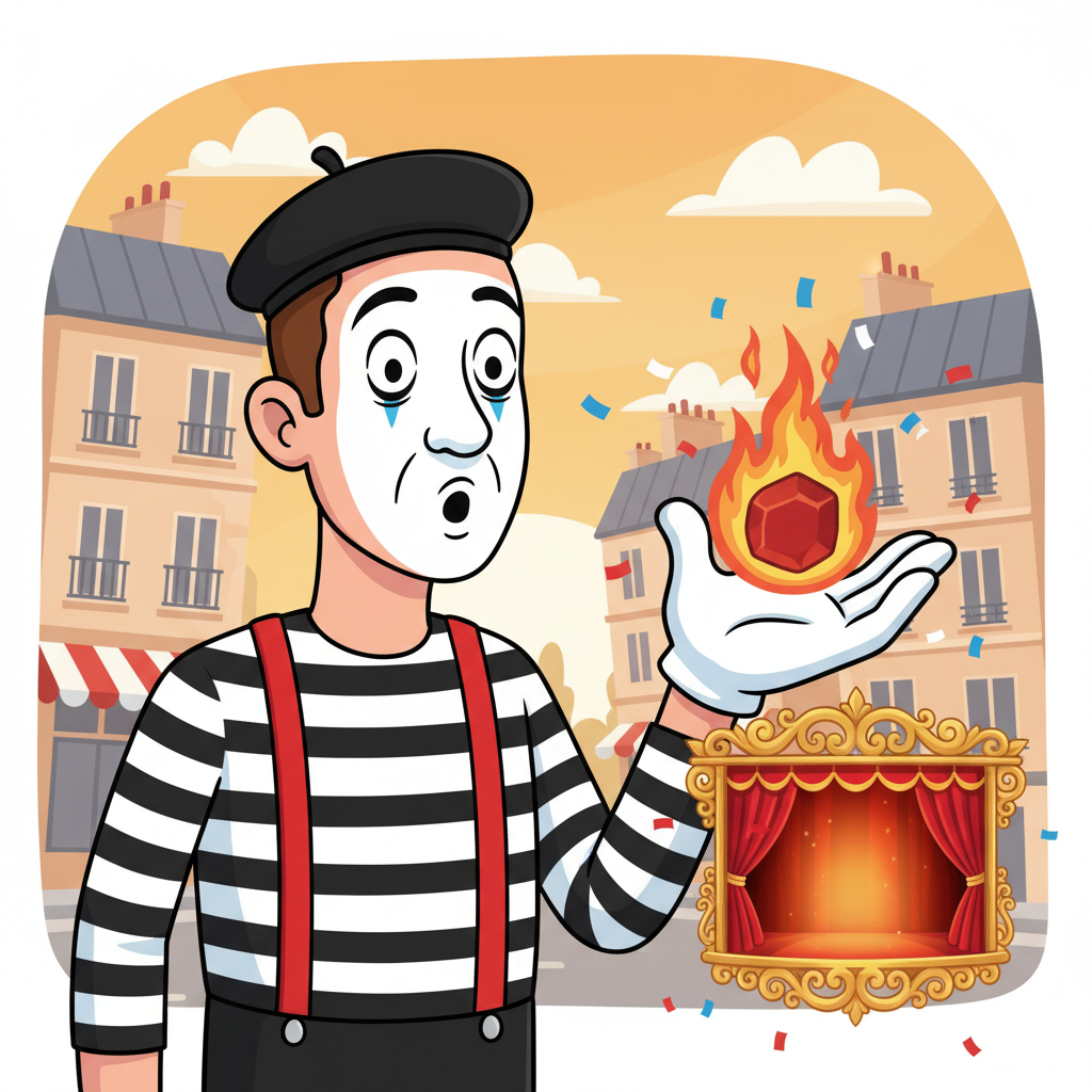 Memory hook illustration for the word chaud