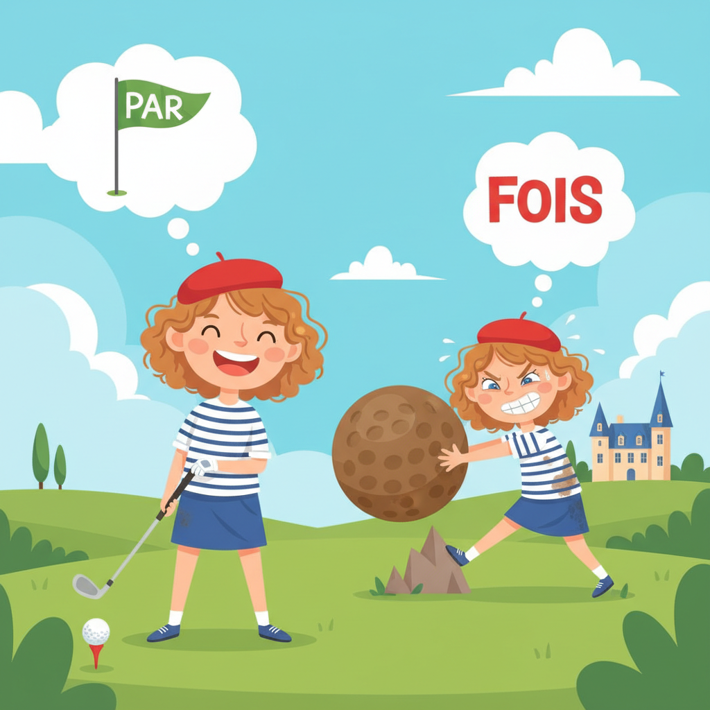 Memory hook illustration for the word parfois