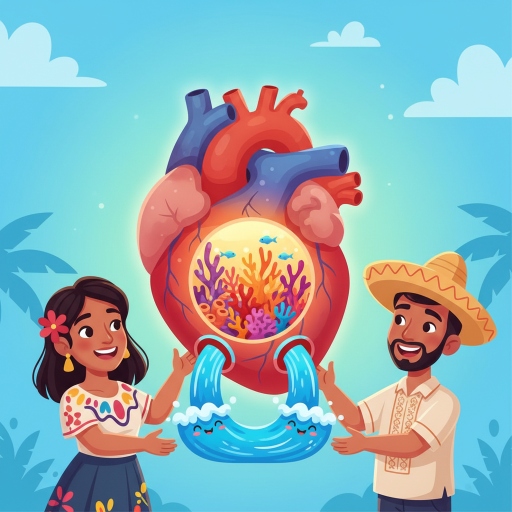 Memory hook illustration for the word corazón
