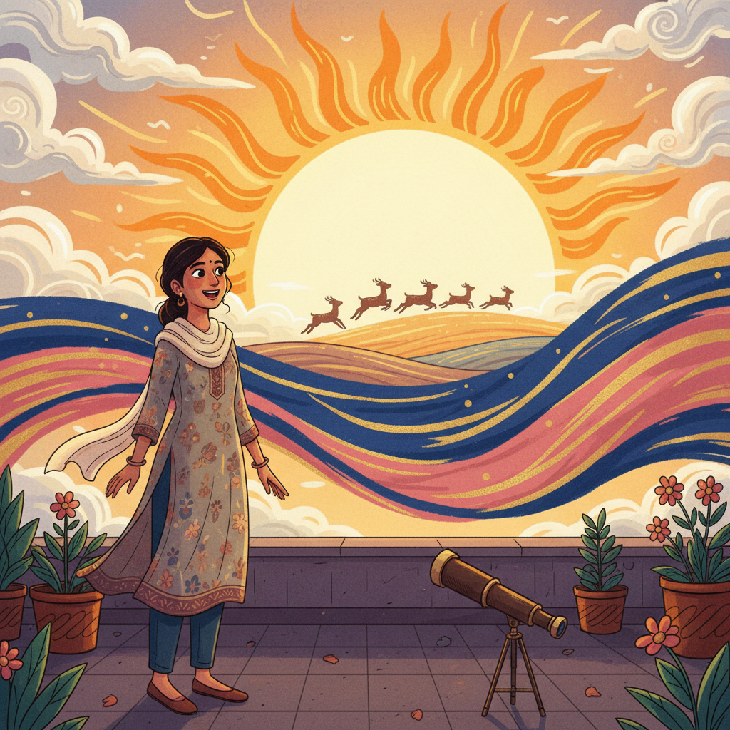Memory hook illustration for the word सुंदर
