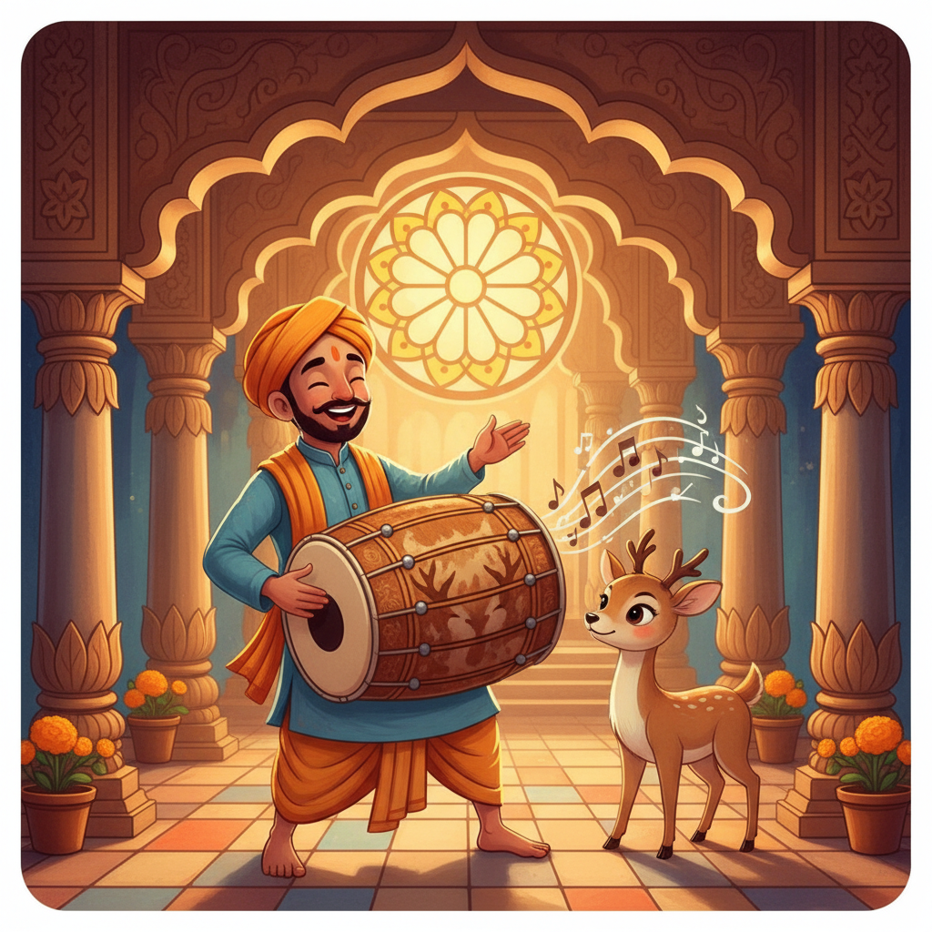 Memory hook illustration for the word मंदिर