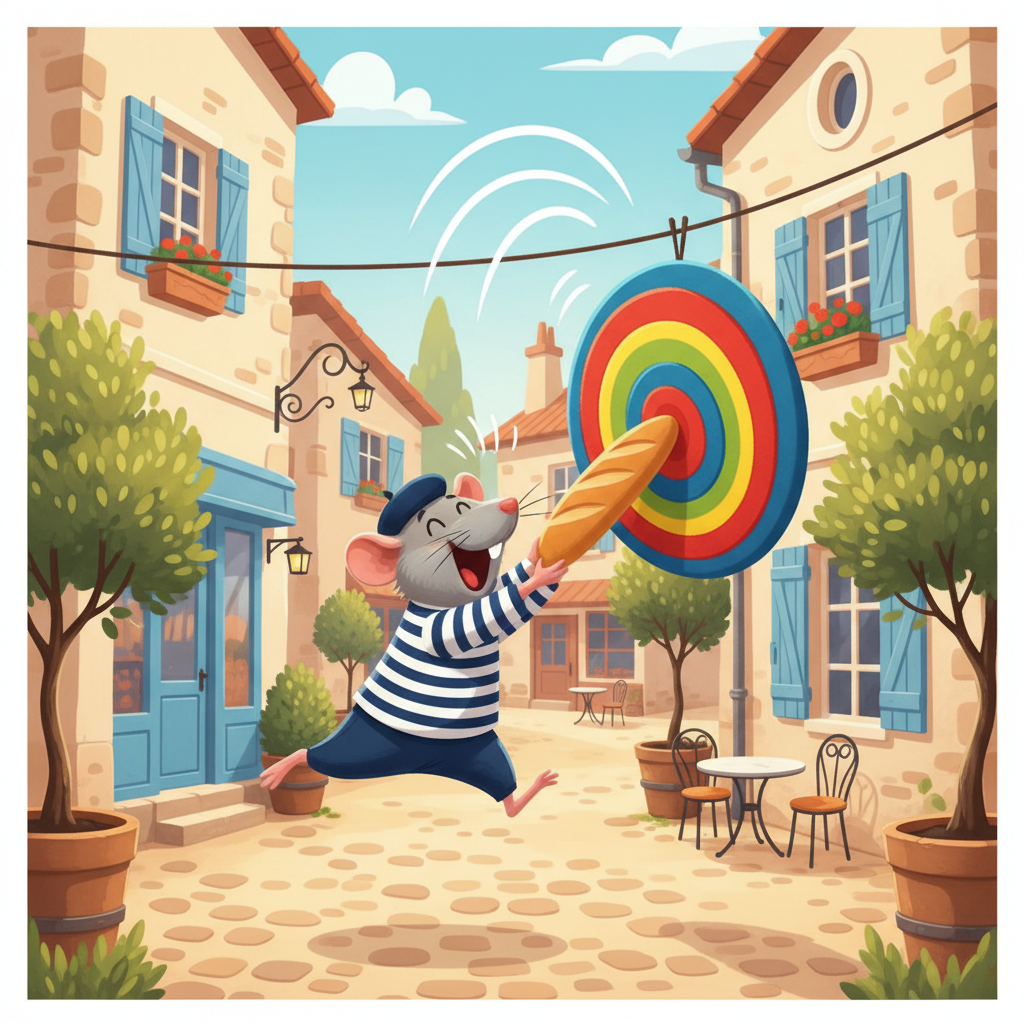 Memory hook illustration for the word arrêtez ici